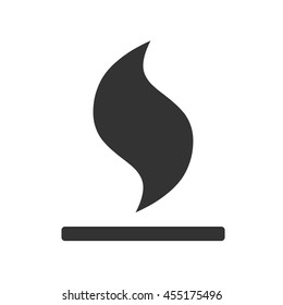 Fire icon. Flat icon of fire isolated on white background. Vector illustration.