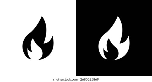 Fire icon. flat and line style collection.