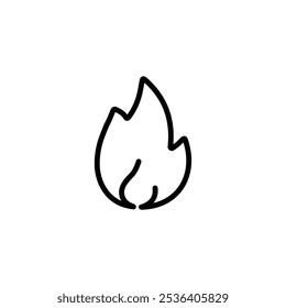símbolo aislado del logotipo plano del icono del fuego
