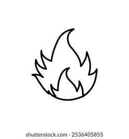símbolo aislado del logotipo plano del icono del fuego