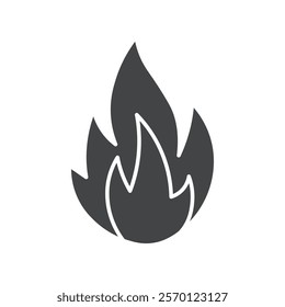 fire icon Flat logo set collection