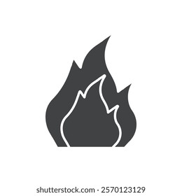 fire icon Flat logo set collection