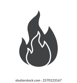 fire icon Flat logo set collection