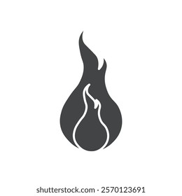 fire icon Flat logo set collection