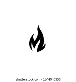 Fire icon. flat, simple, black.