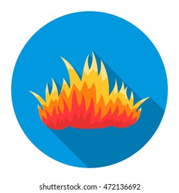 Fire icon flat. Single silhouette fire equipment icon from the big fire Department flat 