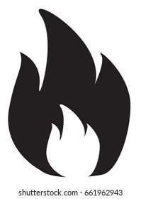 fire icon in flat style isolated on white background. fire sign.