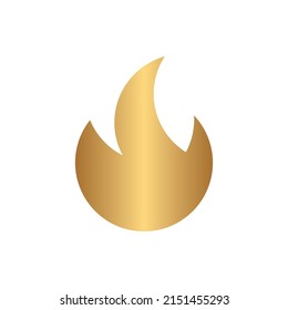 Fire icon with gold gradient