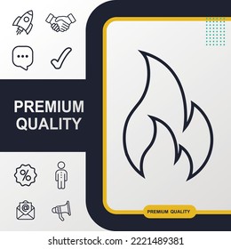 Feuersymbol-Grafikelement. Modernes Design.
