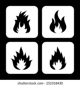 Fire icon great for any use. Vector EPS10.