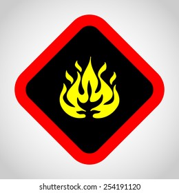 Fire icon great for any use. Vector EPS10.