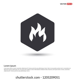 fire icon Hexa White Background icon template - Free vector icon