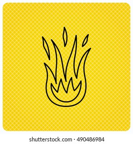 Fire icon. Hot flame sign.