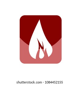 Fire  Icon Illustration Design 