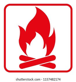 Fire, Icon illustration for design