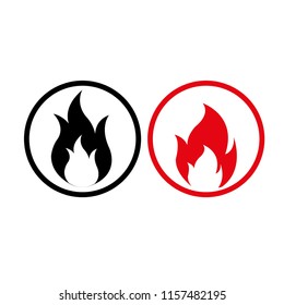 Fire, Icon illustration for design