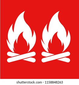 Fire, Icon illustration for design