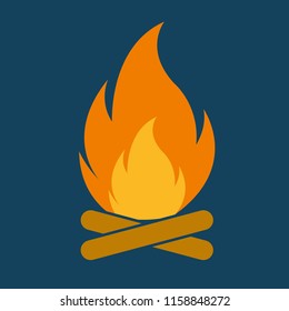 Fire, Icon illustration for design