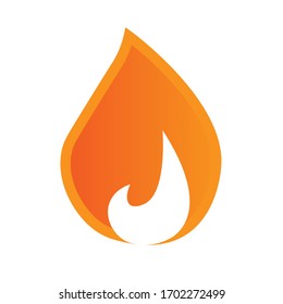 Fuego. Ilustración de icono para el diseño
