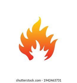 Fuego. Ilustración de iconos para el diseño