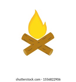 Fire, Icon illustration for design. EPS 10