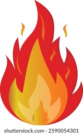 Fire icon illustration design on white background