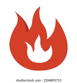 Fire icon illustration. illustration flat icon style. Simple design editable