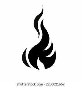 Fire icon illustration. Stock vector.