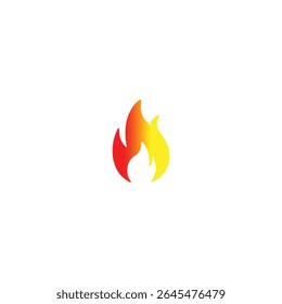 Fire icon with illustration of vector 