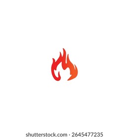 Fire icon with illustration of vector 