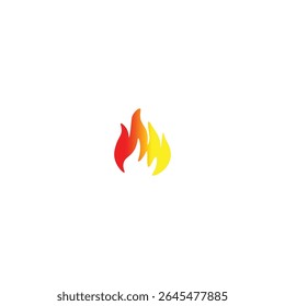 Fire icon with illustration of vector 