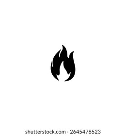 Fire icon with illustration of vector 