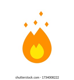 fire icon, illustration vector. suitable for many purposes.