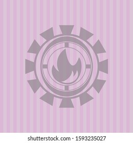 fire icon inside pink icon or emblem