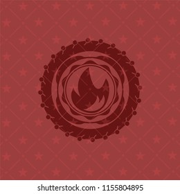 fire icon inside red icon or emblem