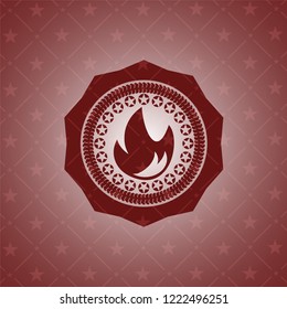 fire icon inside red icon or emblem