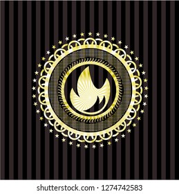 fire icon inside shiny emblem