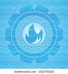 fire icon inside water badge.
