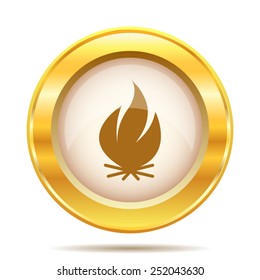Fire icon. Internet button on white background. EPS10 vector. 