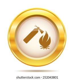 Fire icon. Internet button on white background. EPS10 vector. 