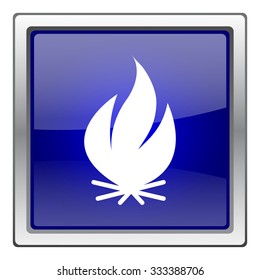 Fire icon. Internet button on white background. EPS10 vector.
