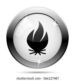 Fire icon. Internet button on white background. EPS10 vector.
