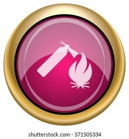 Fire icon. Internet button on white background. EPS10 vector.
