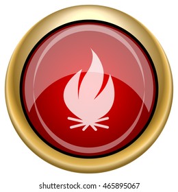 Fire icon. Internet button on white background. EPS10 vector.

