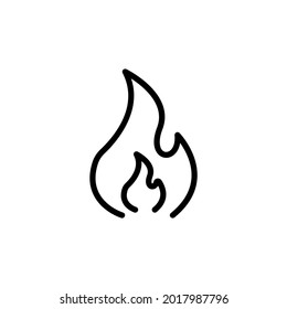 Fire icon. Isolated flame and fire icon line style. Premium quality flame fire icon vector symbol drawing concept for your logo web mobile app UI design.
