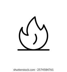 Fire icon. Isolated flame and fire icon line style. Premium quality flame fire icon vector symbol drawing concept for your logo web mobile app UI design