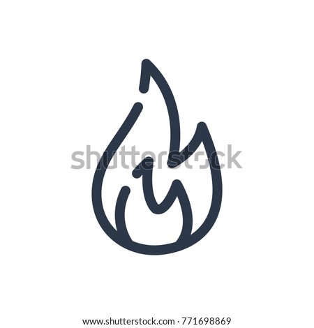 Fire icon. Isolated flame and fire icon line style. Premium quality flame fire icon vector symbol drawing concept for your logo web mobile app UI design.