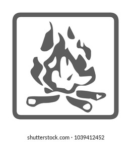 Fire icon isolated on background. Modern flat pictogram, business, marketing, internet concept. Trendy Simple vector symbol for web site design or button to mobile app. Logo illustration