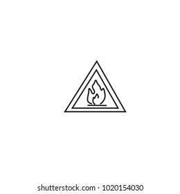 Fire icon isolated on white background. Trendy fire icon in flat style. Template for web site, app, ui and logo, vector illustration, eps 10