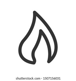 Fire icon isolated on white background. Lit symbol modern, simple, vector, icon for website design, mobile app, ui. Vector Illustration